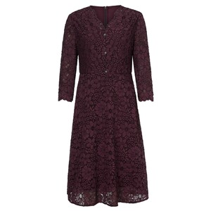 
[Embossed lace] NAERSI temperament V-neck dress women's spring and autumn three-quarter sleeve mid-length dress