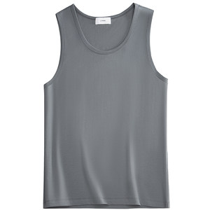 
60 count modal cotton ice silk vest men's sports fitness vest sleeveless T-shirt white spring and summer I-shaped undershirt
