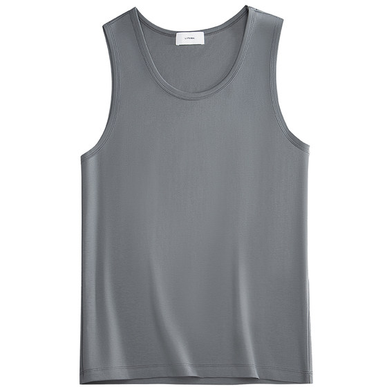 
60 count modal cotton ice silk vest men's sports fitness vest sleeveless T-shirt white spring and summer I-shaped undershirt