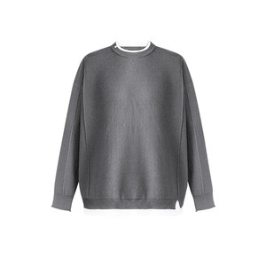 
Number 22 wear fake two-piece crew neck sweater men's new winter loose high-end long-sleeved pullover sweater
