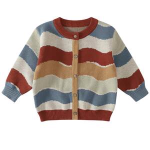 
Children's sweater cardigan spring and autumn girls' pure cotton sweaters baby sweaters autumn and winter coats winter boys' New Year clothes