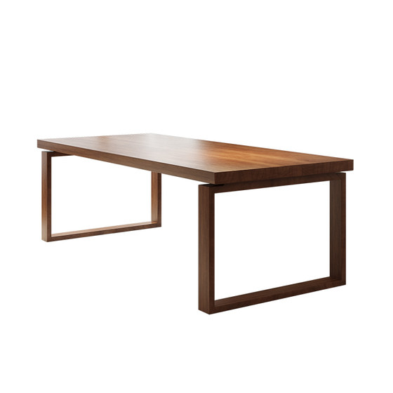 
Go to the living room solid wood desk Mobien dining table integrated large board study room home desk workbench long table