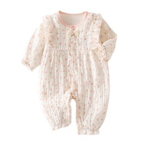0-2 years old sleeping king [double layer] baby one-piece spring and autumn newborn baby clothes and romper clothes, fashionable and cute baby girl clothes
