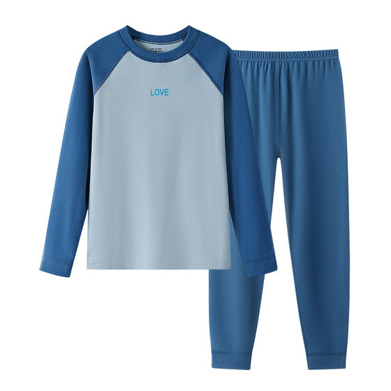 Dingguagua teenagers' thermal underwear, cashmere and silk, developmental period, autumn clothes and long trousers for girls and boys, junior and high school students