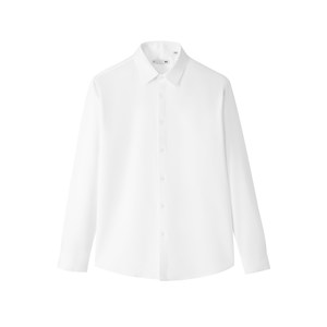 
[Fleece and Thickened] HLA/Heilan House Men's Long-Sleeved White Shirt Warm and Iron-Free Dressing Shirt in Autumn and Winter
