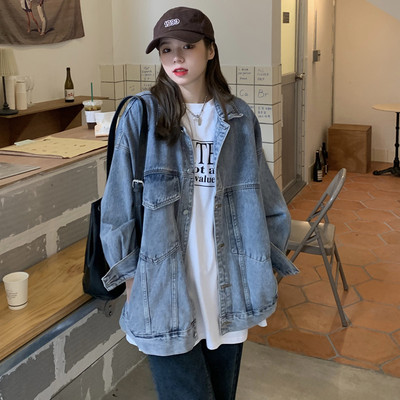 taobao agent Retro denim autumn jacket, sexy top, plus size, 2023