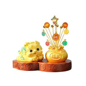 
Jufu Pixiu car ornaments, high-end car interior accessories to attract wealth, 2025 new car center console decorative ornaments