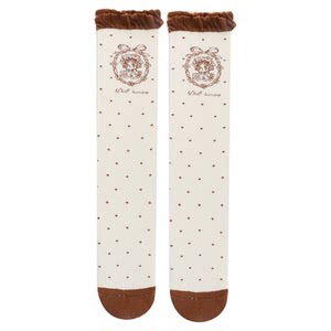 Roji Line Doll Cotton LOLITA Motor Ms. Women's Autumn Warm Adress Mids Stocks Socks Skin Skin