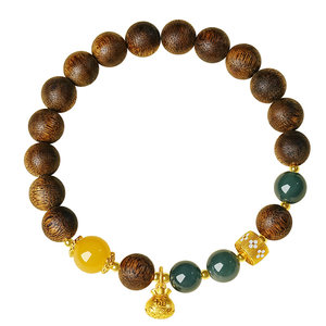 
Gongli Shangxin Agarwood Bracelet Women's Authentic Flagship Store Genuine High-end Qinan Bracelet Wooden Toy Birthday Gift