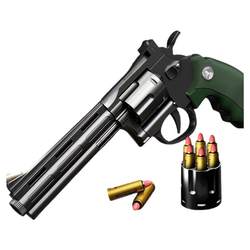 Revolver soft elastic high-end toy mechanical burst 357 hand grab shell ejection zp5 boys and children advanced black technology toys