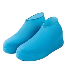 Waterproof shoe cover anti-slip thickened wear-resistant rain boot cover latex outdoor rainproof men and women rain boot cover portable mid-tube boot cover