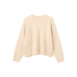 
UNFILO fashionable and suitable simple washable alpaca tweed round neck pullover for women ONWARD