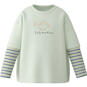 
[New Product] Papa Climbing Autumn Children's T-shirt Long Sleeve Boys and Girls Fake Two Pure Cotton Versatile Casual Tops