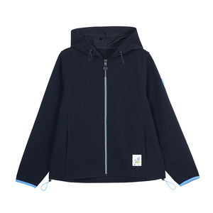 
Life on the Cloud [Aerobic Jacket] Waffle Texture Right Shoulder Hooded Zipper Jacket 2026 Spring Top Women