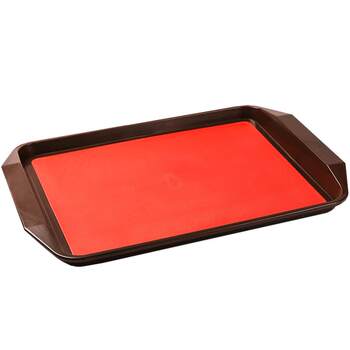 Plastic canteen commercial round non-slip fast food tray