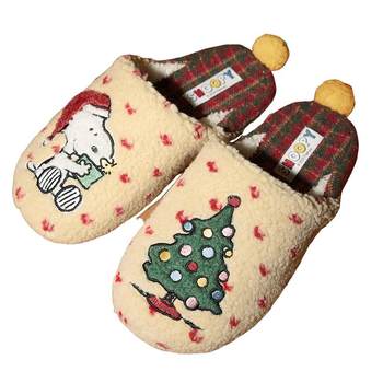 
Gukoo/Fruit Shell Slippers Women's Winter Snoopy Joint Brand New Style Plush Wear Warm Women's Home Cotton Slippers