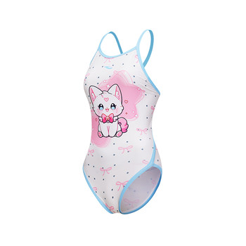Hosa hosa girl one-piece swimsuit girl cute cartoon bear triangle professional training quick-drying anti-chlorosphere suit