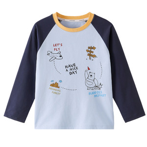 
[Cotton-feeling quick-drying] Cotton Hall children's long-sleeved T-shirt spring and autumn boys and girls antibacterial Class A quick-drying tops