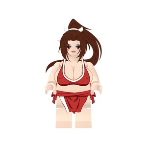 
The King of Fighters, Street Fighter, Shiranui Mai, anime, Lego minifigures, building blocks, Street Fighter figures, toy doll models