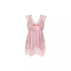 La gentle killer*pure desire silk slide strap pajamas sexy hollow back lace bowls female nighttime women's nighttime