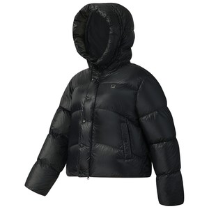 FILA Down Jacket for Women 2025 Winter New Sports Loose Warm Hooded Outdoor Jacket Double-Head Zipper