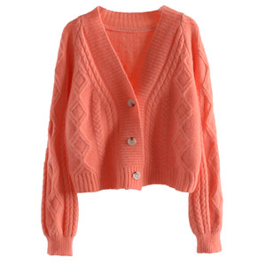 Spring and autumn new short cardigan jacket Female young man in autumn and winter gentle breeze lazy sweater loose Japanese knit sweater