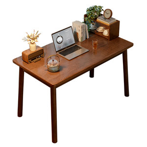 
Full solid wood desk home student study desk adult small apartment bedroom office desk medieval computer desk dining table