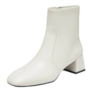 
Sijiatu's new candy cube cream white short boots thick heel heightened fashion boots women's boots 9U004DD4