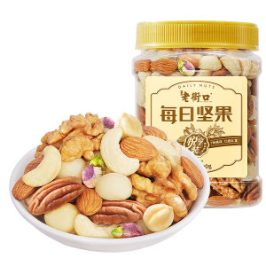 
Laojiekou Daily Canned Nuts 500g Healthy Breakfast Snacks for Pregnant Women, Children and Students, Dried Fruits, Pure Nuts, Fitness