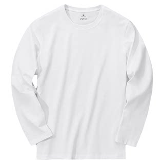 The same style as the star Mr. Bu cloth pure cotton long sleeve white T
