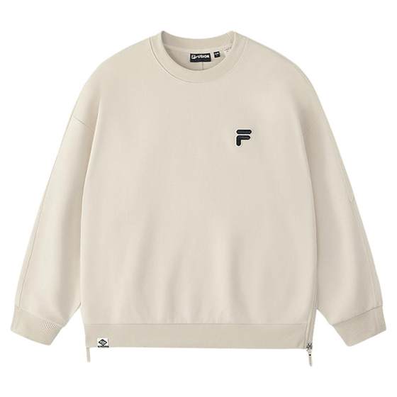 
FILA FUSION Fila trendy brand couple sports sweatshirt for women in autumn loose round neck plus velvet pullover top for men