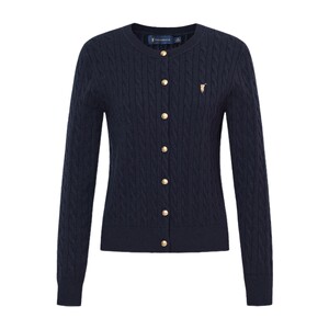 
POLOWALK Women's Knitted Sweater 2026 Spring New Arrival Cable Sweater Round Neck Knitted Cardigan Red Sweater Women