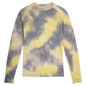 
Gray shell outdoor merino wool quick-drying tie-dyed long-sleeved mountaineering sweat-wicking merino spring and autumn warm T-shirt for women
