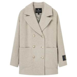 
[Sheep Wool] Eland Woolen Coat Women's Mid-Length Thick Warm Temperament Wool Coat Winter