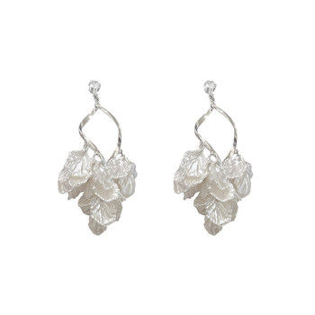 
French shell tassel petal earrings for women