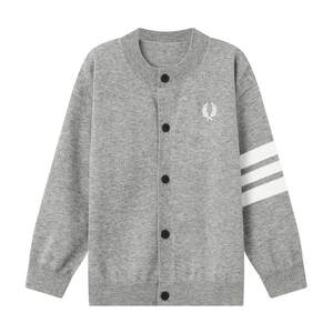 
Duojia Boys' Knitted Cardigan Jacket Spring and Autumn 2026 New Children's College Style Embroidered Sweater