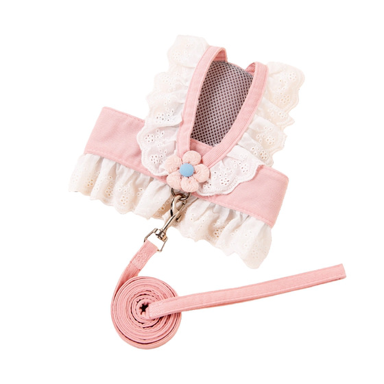 
Cute JK style cat harness, cat and dog universal traction rope harness, adjustable to prevent breaking away and going out, magical