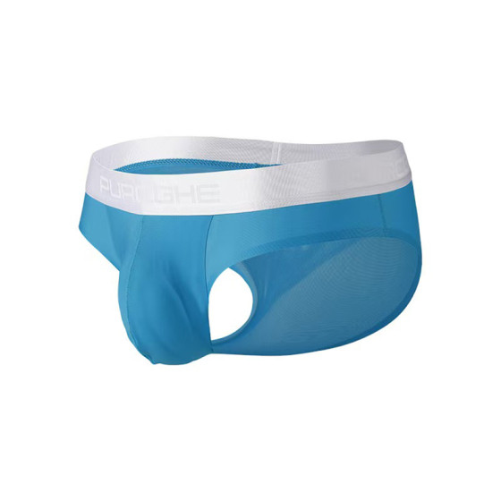 
Seamless triangle underwear men's ice silk ultra-thin breathable low-waist gun egg separation moisture-proof translucent large bag