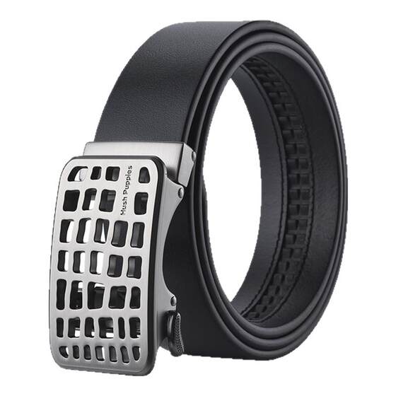
Hush Puppies Belt Men's Belt Genuine Leather Automatic Buckle Business Casual Young Cowhide Pants New Trendy Fashion Light Luxury