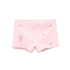 Girls' underwear junior high school raw flat -angle underwear female pure cotton children's adolescent girl student women's four -corner shorts
