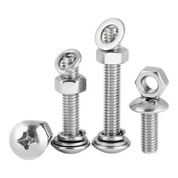 304 stainless steel cross large flat head screw