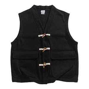 
Xiaobin National Trend Brand Cow Horn Buckle V-neck Knitted Vest for Men and Women Autumn and Winter Vest 2025 New Working Vest Horse Clip