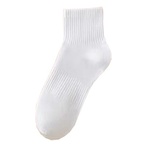
Autumn and winter anti-odor men's socks men's white mid-calf sports socks solid color men's and women's sweat-absorbent non-slip long tube
