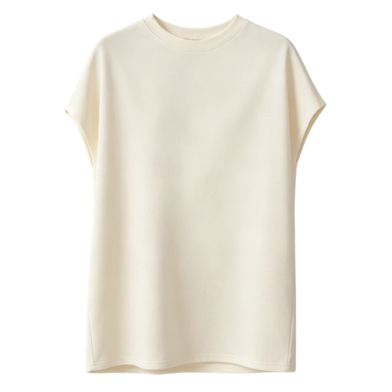 
Maternity wear summer top to cover pregnancy belly T-shirt loose round neck small flying sleeves large size simple solid color thin waistcoat for women