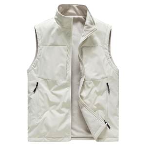 
Double-sided vest new men's stand-up collar plus velvet thickened vest sleeveless jacket windproof large size jacket