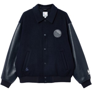 
Jack Jones men's autumn and winter woolen coat 2025 new NBA co-branded lapel snap-button long-sleeved coat