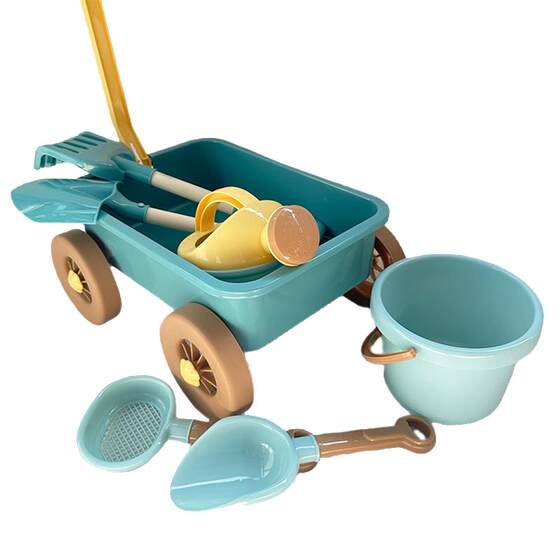 Korean INS children's beach toy small cart, sand digging sand, sand snow shovel tools, sea babies by seaside baby bucket
