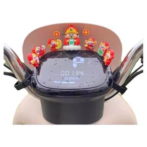 New electric vehicle decoration wealth gods small ornament battery motorcycle small accessories female creative car decoration doll doll