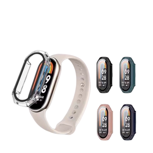 
Miaomou is suitable for Xiaomi Mi Band 9/10 tempered protective cover Xiaomi 8nfc version sports smart watch water-resistant, wear-resistant and explosion-proof glass shell film integrated protective case eighth generation accessories tempered film shell