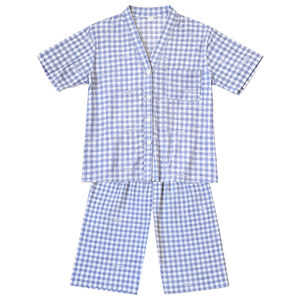 
New summer short-sleeved cotton silk pajamas plus size loose home clothing set for men's breathable artificial cotton home clothing